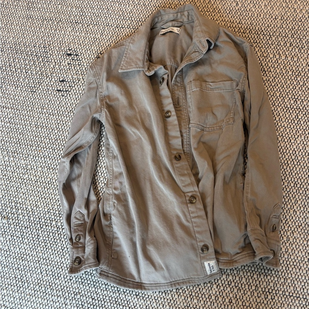 Abercrombie Kids Gray Button Down Shirt